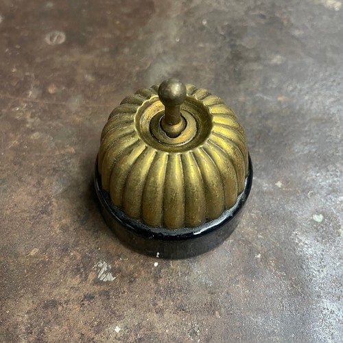 Vintage black ceramic brass - vintage,