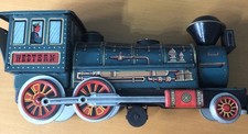 Vintage Western Locomotive Tin Train By Modern Toys Japan 1960s Spares/Repair
