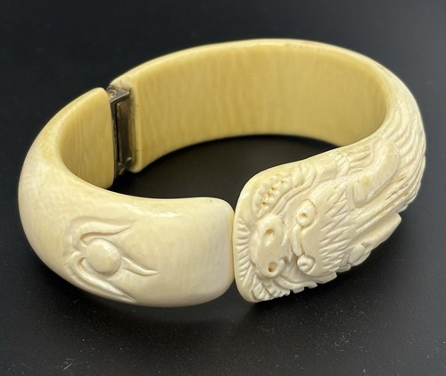 Vintage asian carved celluloid - vintage,