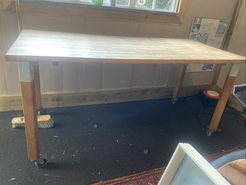 Butchers block table - block,