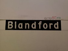 National Express April 1979 Vintage Destination Bus Blind 30”- Blandford