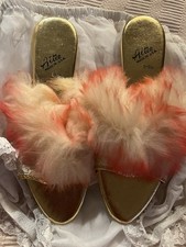 Vintage 1960s Fur Mules