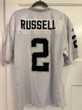 Vintage Reebok NFL Football Jersey L Oakland Raiders JaMarcus Russell #2 Mesh