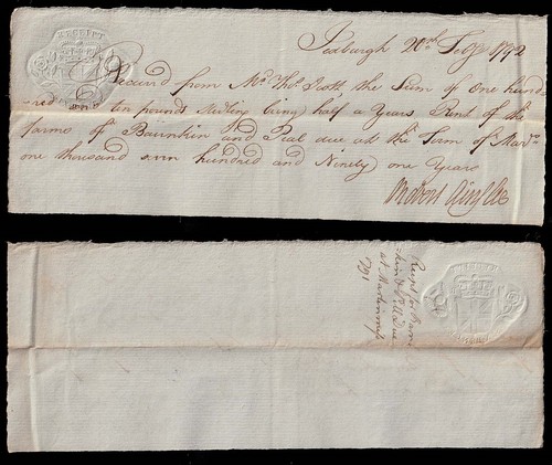 1792 jedburgh revenue on - 1792, jedburgh,