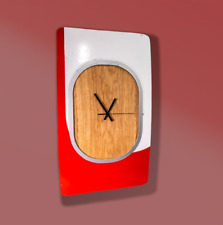 Aircraft Wall Clock Airbus A320 Atlas Jet Window With An Oak Face