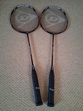 dunlop blackstorm badminton racket x2