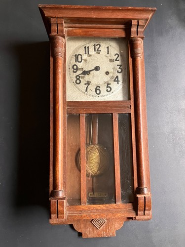 Antique german wall clock - wall,