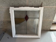 Vintage Reclaimed Stain Glass Window Panel Antique