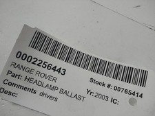 LAND ROVER HEADLAMP HEADLIGHT BALLAST RANGE ROVER TD6 VOGUE  '03