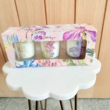 M&S Florentyna 3 X Small Candles Floral Marks & Spencer Gift Discontinued