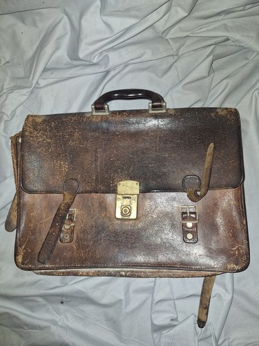 Vintage leather satchel bag - vintage,