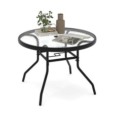 Patio Side Table Outdoor Round