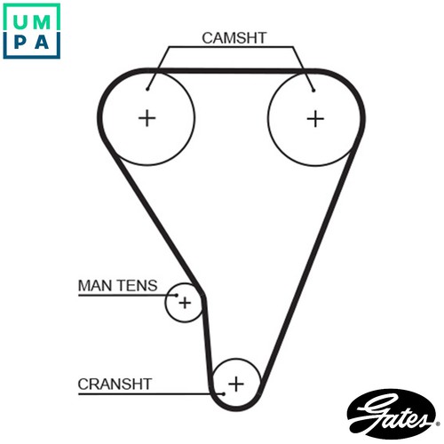 Timing belt t176rb for geo - belt,