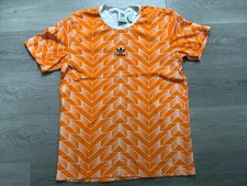 Adidas Holland 1988 Men’s Orange Template Football T-Shirt Retro - Size Medium