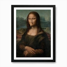 Funny Bathroom Mona Lisa Art