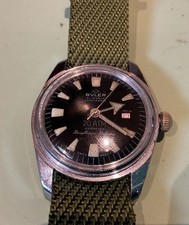 Mens Vintage Buler Jemaflex Diver Style Watch Hand Wind