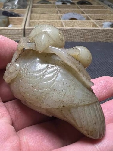 Jade duck qing dynasty - jade,
