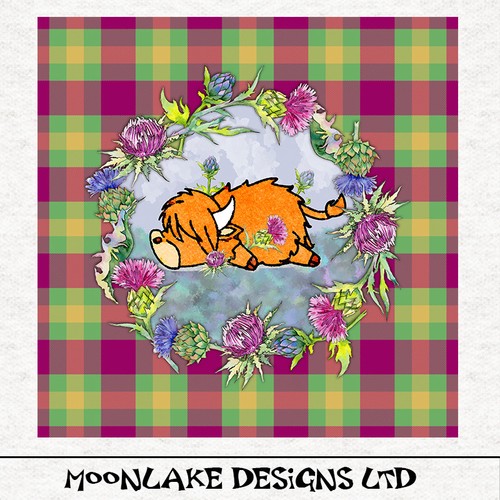 Scottish tartan and highland - scottish,