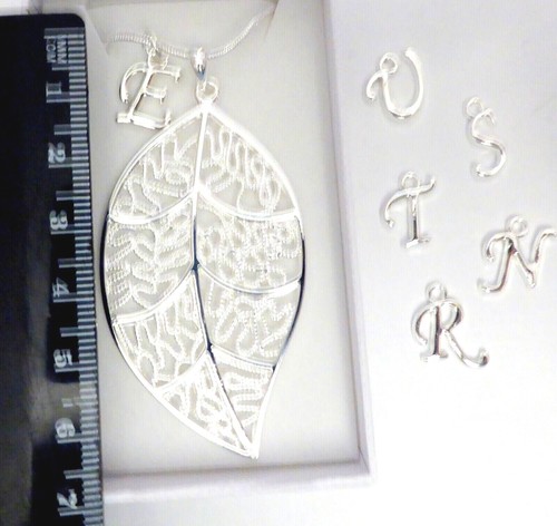 Large leaf necklace with - large,