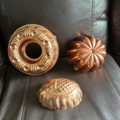 Vtg set mini brass jelly - 3,
