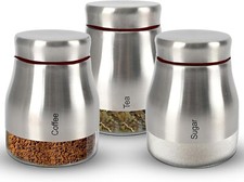 SET OF 3 TEA COFFEE SUGAR