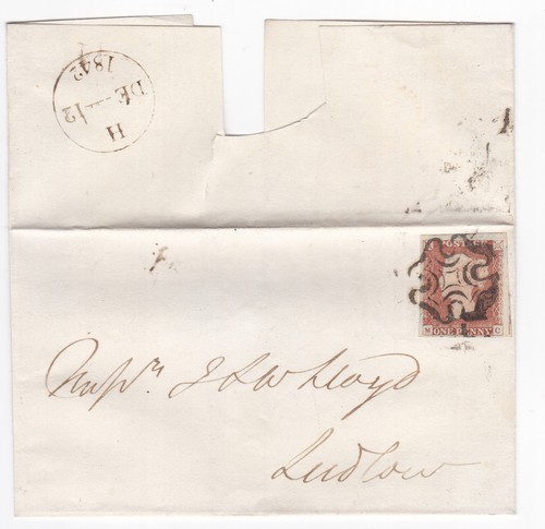 1842 four margin penny - 1842,