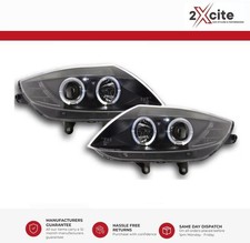 BMW Z4 E85 & E86 2003-2008 Black Projector LED Halo Angel Eye Headlights E Mark