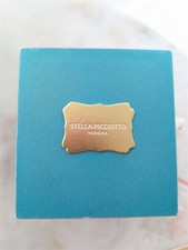 Stella Picciotto Sterling Silver Gold Color Evil Eye Pearl Necklace in Box