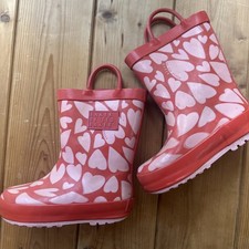 Girls Kids Ted Baker Wellies Wellington Boots Pink Red Size Kids UK7