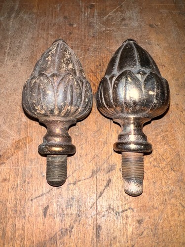 1880 french cast iron finial - french,