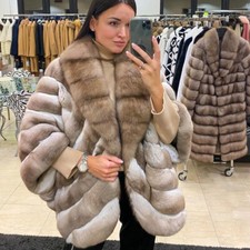 Chinchilla Coats Women Fox Fur