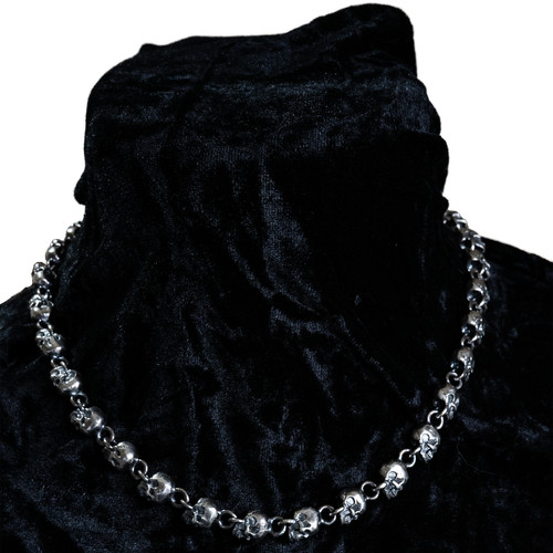 Skull bracelet necklace - skull, &
