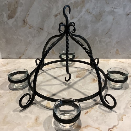 Small wrought iron votive - wrought,