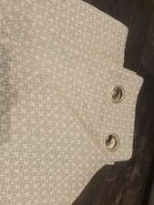 Next Curtains Pair 117 x 229 Cm Lined Curtains. Cream and Grey Pattern. VGC