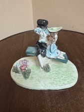 Zampiva? Vintage Italian Ceramic Spaghetti Hair Dolls Couple Figurine GC