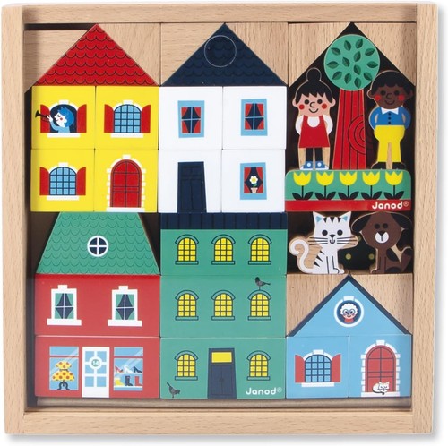 Janod set solid wood - janod, cubes