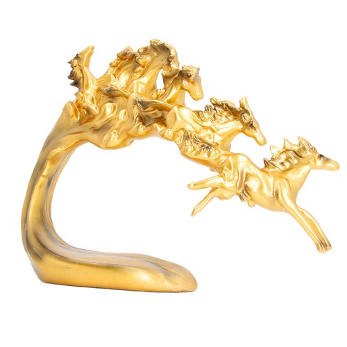 Gold horse statue - statue, figurine