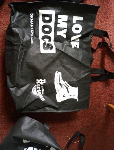 Love docs black tote - x,