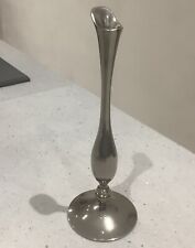 Contemporary Chrome Single Stem Bud Flower Vase. 18cm