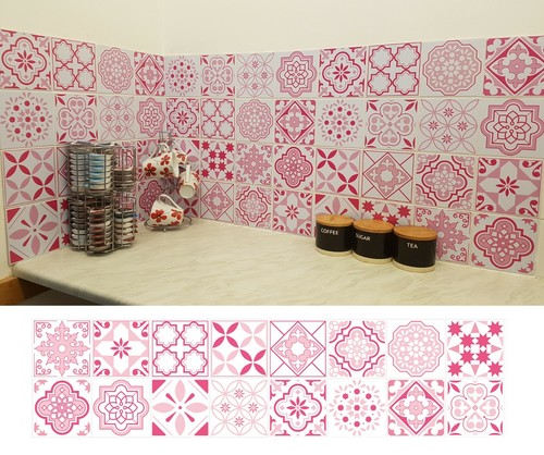 Pink mosaic pattern tile - mosaic,
