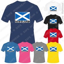Children Scottish Flag T Shirt - Scotland UK Union Jack Saint Andrew's Saltire