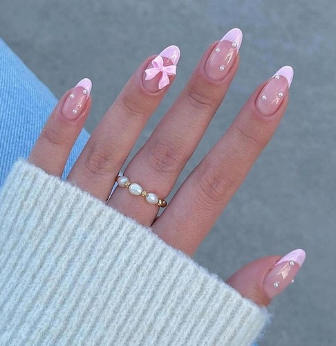 24x piece pink - tip, pearl