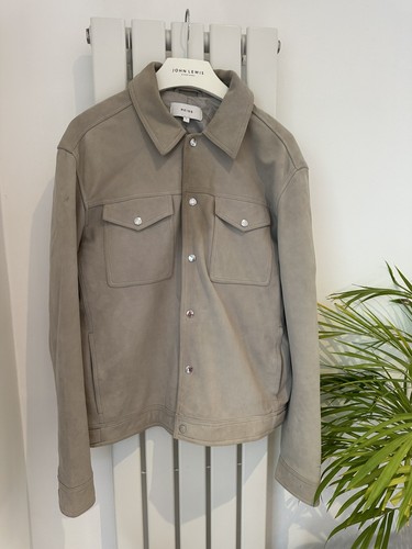 Reiss large beige suede stud - reiss,
