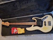 Fender USA Jazz Bass 1989 Longhorn Model Olympic White OHSC Case