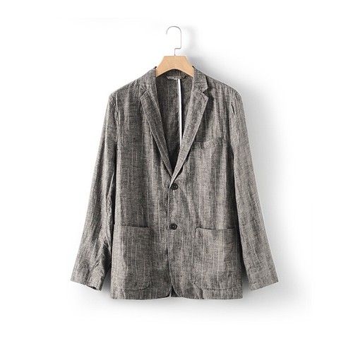 Men linen stripe - 95%, suit