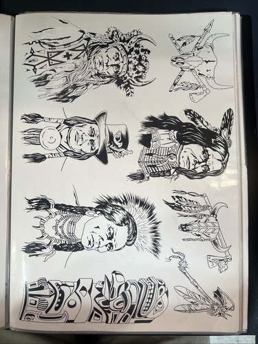 Vintage tattoo flash - vintage, sheet