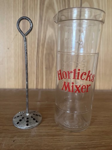 Horlicks vintage glass mixer - vintage,