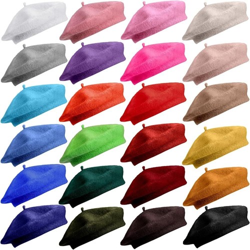 Plain beret hat - beret, autumn