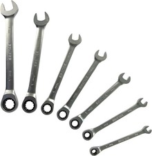 Eclipse Tools ERWFIX7PS 7 Piece Ratchet Combination Spanner Wrench Set 8-19mm
