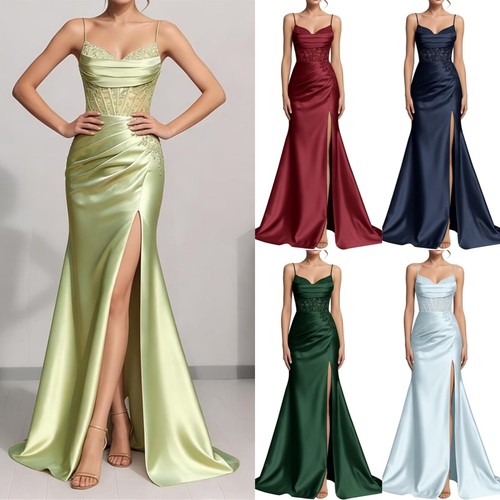 Women satin ruched - satin, prom